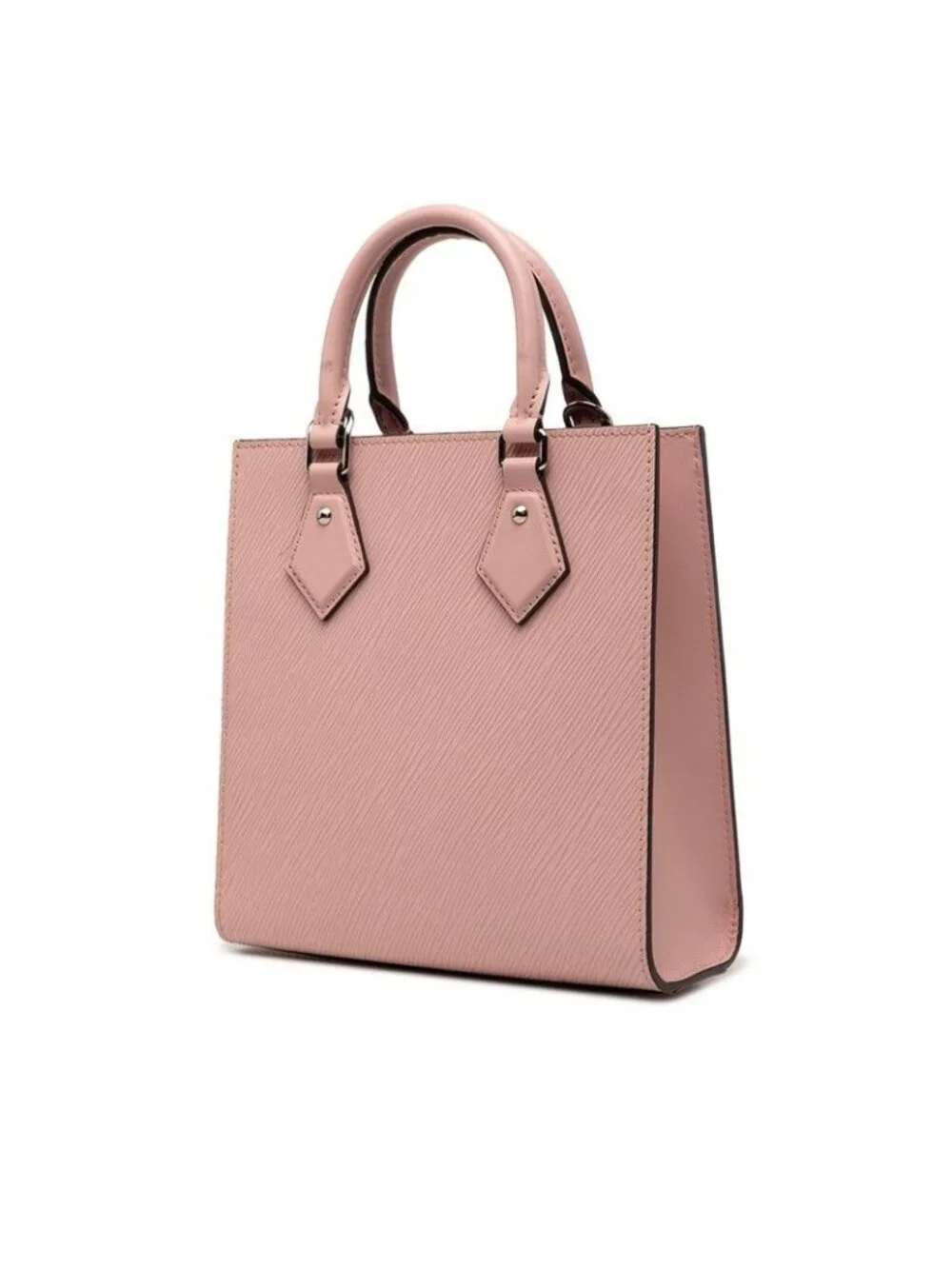 Louis Vuitton Epi Sac Plat BB 2-Way Shoulder Bag Rose Velours Pink Leather